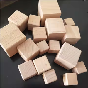 ลูกบาศก์ไม้บีช2-4ซม. บล็อกไม้สี่เหลี่ยมยังไม่เสร็จสำหรับงานฝีมือของเด็กกล่องไม้ธรรมชาติงานฝีมือไม้ - Product Image 4