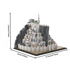 Set de Construcción de Bloques del Modelo Minas Tirith de la Película El Señor de los Anillos, Juguete de Bloques de Construcción de Castillo de Montaña de Múltiples Niveles - Product Image 2
