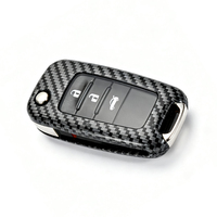 Étui pour clé de voiture en fibre de carbone à effet écaille de poisson, résistant aux rayures, anti-oxydation, protection complète, certifié CE