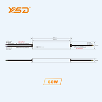 Driver LED Dali Push 60W à Tension Constante 24V 2.5A, Étanche, avec Fonction de Gradation Dali-2, DT6 DT8