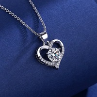 Colliers et pendentifs en cuivre et laiton élégants ACME, ton argenté, vente en gros, accents de zircon, pierre flottante