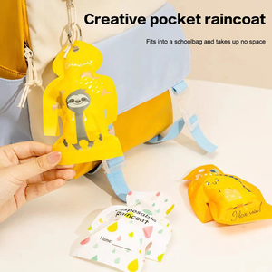 Impermeable Desechable Estilo Caricatura para Adultos y Niños, Ropa de Lluvia Portátil para Senderismo, Viajes al Aire Libre y Días Lluviosos - Product Image 4