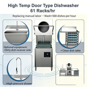 Portable Hood Type Industrial Commercial Stainless Steel Washing Machine Industrial <strong>Dishwasher</strong> for Kitchen Restaurant Hotel - Product Image 3