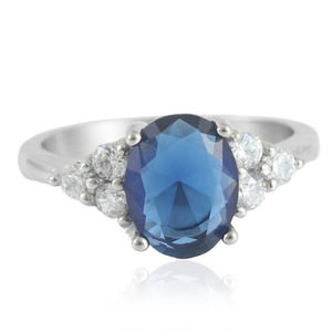 yunnique <b>Women's</b> Oval Diamond <b>Ring</b> Prong Setting Engagement Jewelry Stainless Steel Fashion <b>Ring</b> 210148 - Product Image 2