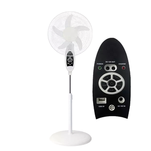 Ventilateur latéral silencieux de 16 pouces pour chambre à coucher, télécommandé, rechargeable, à énergie solaire, 6 vitesses, pour usage domestique et transfrontalier - Product Image 1