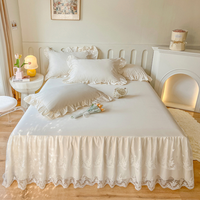 Ensemble de housse de couette 3 pièces toutes saisons, style princesse minimaliste et luxueux, personnalisable, 100% polyester, motif sans fin