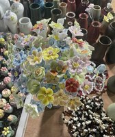 Vase à fleurs artificielles en céramique artisanale haute température de Jingdezhen, Chine, décoratif, livraison gratuite, cadeau de 20 yuans pour petite amie
