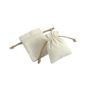 Bolsas de algodón natural biodegradables con cordón, bolsas duraderas de lona de algodón con cordón para proteger contra el polvo - Product Image 4