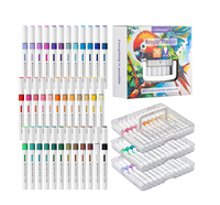 Vente directe du fournisseur 36 couleurs Art marqueurs stylo peinture pour livre dessin coloriage Illustrations personnalisable Logo ensemble emballage
