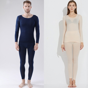 Ensembles de lingerie sous-vêtements <span class=keywords><strong>thermiques</strong></span> pour femmes pyjamas d'hiver minces pour hommes 2 pièces Leggings chauffants sous-vêtements costume chaud pour femmes vêtements - Product Image 6
