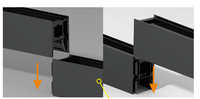 Profilé suspendu en alliage d'aluminium 1200mm 1500mm 1800mm, luminaire linéaire LED moderne pour bureau