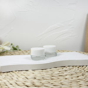 Concentré d'impression personnalisé empaquetant des bocaux en verre blanc avec couvercle CR - Product Image 1