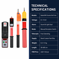 Electroscopio telescópico digital Wanbo-361 WANBO con alarma sonora y luminosa para detección de seguridad telescópica sin contacto de 10 kV
