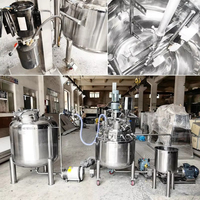 Prix usine Réservoir De Mélange En Acier Inoxydable Liquide Chimique Alimentaire Mélange Chauffé Veste Mélangeur Réservoir Avec Agitateur Réservoir De Mélange
