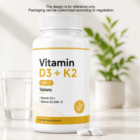 Comprimés de suppléments de vitamines D3 et K2 pour adultes – Soutien quotidien pour la santé osseuse des hommes et des femmes