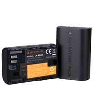 K&F Concept Cocok untuk Canon EOS R5, EOS R6, 2-Pack 2250mAh LP-E6NH Baterai Kamera Isi Ulang Baterai Kamera Digital Canon