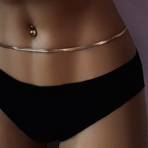 Catena Corpo Regolabile Argento Con Zirconi - Belly Chain Estate, Gioiello Donna