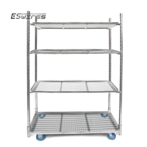 과일 농장 보육 수송 저장 아연 도금 와이어 메쉬 선반 금속 스틸 플랜트 랙 판매 - Product Image 3