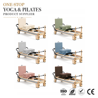 ZENJOY Reformer Pilates à double glissière sur rail complet en érable, couleur au choix, direct usine, équipement Pilates pour la maison, la salle de sport et le studio