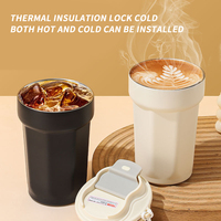 450ml 316 acier inoxydable isolé gobelet de voyage tasse à café étanche avec couvercle rabattable boîte d'emballage modèle d'expédition rapide