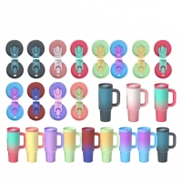 Vente en gros de gobelets isothermes personnalisés de 40 oz avec paille rabattable brevetée, en acier inoxydable 304, avec couvercle, double paroi sous vide, gobelet à café de voyage