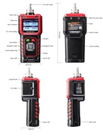 Detector de Gas Metano Portátil con Succión, Detector de Gas CH4, Detector Láser de Fugas de Gas Metano