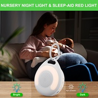Machine à bruit blanc, veilleuse, machine à sons pour bébé, 30 sons apaisants, rechargeable, portable, aide au sommeil, lumière rouge 3