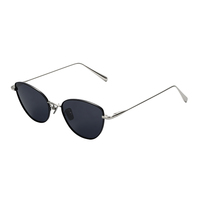 Lunettes de soleil œil de chat pour hommes de luxe Lunettes de soleil œil de chat à monture métallique de marque mignonne UV400