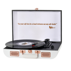 Tourne-disque portable haut de gamme pour disques vinyles avec son stéréo HIFI pour connexion, certifié CE - Product Image 2
