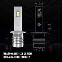 Ampoules de phare LED V10PS de haute qualité H1 H3 H7 H11 avec puces LED CSP 4000LM PCB en cuivre compatible 12V 24V pour phare de voiture LED 6500K