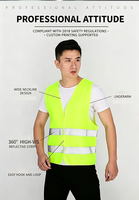 Gilet de sécurité réfléchissant 80g avec bandes réfléchissantes pour travaux en extérieur