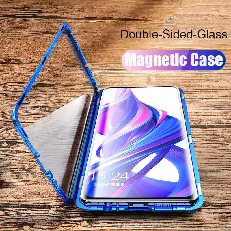 Hot 360 Magnetic Adsorption Case for Huawei Nova 3 3i 2i P30 P20 Lite Magnet Tempered Glass Cover for Mate 10 20 Pro 20X Shell