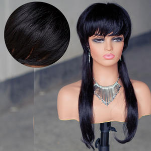 วิกผมยาวเต็มศีรษะ ทรงหางหมาป่า หน้าม้าสีแดงอมน้ำตาล  ทำด้วยเครื่อง  สีธรรมชาติ 125 กรัม - Product Image 3