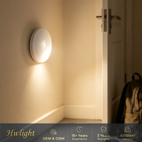 Veilleuse LED à 3 couleurs à intensité variable avec interrupteur à induction, style nordique minimaliste, installation magnétique facile, alimentation USB/piles