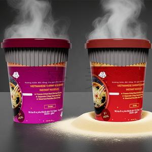 Nouilles Ramen instantanées 530ml 90g, gobelet en plastique de qualité alimentaire avec couvercle, étiquette IML, fournisseur d'usine - Product Image 5