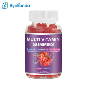 ויטמינים גומי בטעם תות, תמיכה בחיסון ובלעיה, ויטמינים C, D, E, B6, <span class=keywords><strong>B12</strong></span> ומינרלים, 90 גומי, מתאים לבני נוער, טבעוני. - Product Image 1