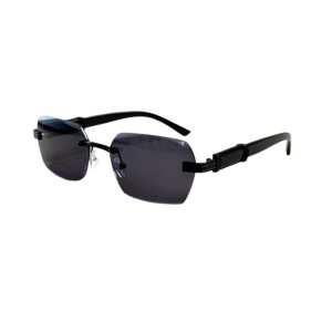 Gafas de Sol Retro de Lujo sin Montura, Corte Cuadrado, Lentes de PC con Protección UV400, Personalizables, Unisex - Product Image 4