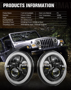 Faro a 7 LED per Moto per <span class=keywords><strong>Royal</strong></span> Enfield Classic 350 Accessori Hunter 350 Scram 411 Meteor INT650 <span class=keywords><strong>Continental</strong></span> GT Himalayan - Product Image 3