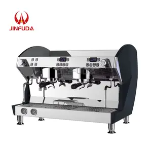 カフェ用電子セミオートダブルヘッドエスプレッソコーヒーマシンプロカプチーノメーカー