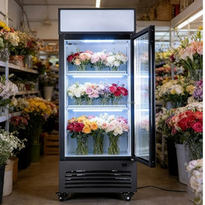 Congélateur vertical à porte simple COLDSTAR pour l'affichage des fleurs, vitrine réfrigérée à refroidissement par ventilateur - Product Image 4