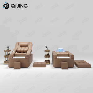 Moderne Luxus Friseursalon Möbel Spa Wasser zirkulation Haar wäsche Kopf <span class=keywords><strong>Massage</strong></span> bett Pediküre <span class=keywords><strong>Shampoo</strong></span> Stuhl und Bett - Product Image 3