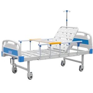 Medical ABS Hospital Bed Patient Folding Single Bed Manual with Infusion Set Good Price