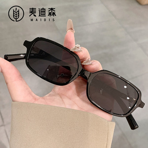 Maidis Square <b>Small</b> <b>Frame</b> <b>Sunglasses</b> Blue Lens UV400 Unisex Fashionable Outfits Party Casual Wear - Product Image 2