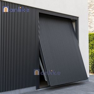Porte da <span class=keywords><strong>Garage</strong></span> Moderne in Alluminio Anlike, Sezionali Inclinabili 16x7 Nere, Automatiche Doppie 14x7 - Product Image 2