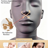 Patch nasal auto-adhésif en tissu élastique hypoallergénique Leici, en forme d'haltère, pour ailettes nasales, 76x41mm, usage quotidien