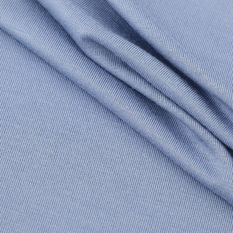 Di fascia alta campione gratuito 95% cotone 5% spandex 170gsm cotone spandex tessuto t-shirt