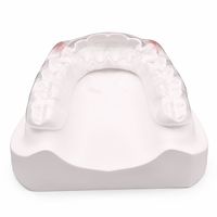 Protège-dents personnalisé en plastique comestible pour bruxisme, double couche dure et souple, attelle occlusale de nuit certifiée ISO 9001 pour le sommeil