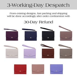 Hongbo bán chạy nhất 11-màu nhỏ Saffiano Da Xách Tay ngân hàng túi ví như đồng xu Pouch với vòng tay như Bộ quà tặng - Product Image 3