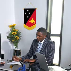 Wholesale Mini Pennant Car Flags 20x30cm Papua New Guinea Wall Decor <b>Small</b> Ornaments Hanging Digital Printing Satin Material - Product Image 2