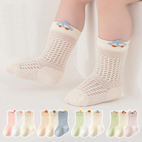 Enfants respirant Cool chaussettes dessin animé mignon bébé chaussettes coton peigné nouveau-né chaussettes